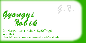 gyongyi nobik business card
